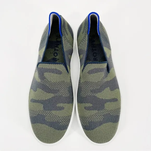 Rothy’s Camo Sneakers Back Stripe Original Slip On Women’s Knit Flat Shoes Sz 7