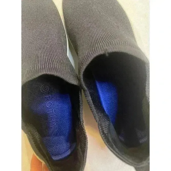 Rothy's Chelsea Nightfall Ankle Boots Women's Size 8 Navy Blue High Top Shoe