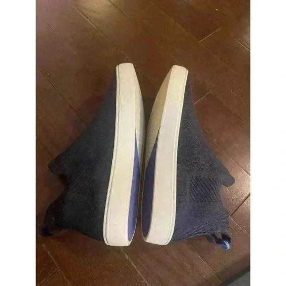 Rothy's Chelsea Nightfall Ankle Boots Women's Size 8 Navy Blue High Top Shoe