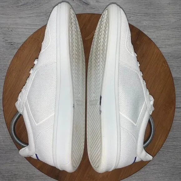 Rothy's Men's Size 9 White The RS01 Sneaker Lake Up Shoes Comfort Knit Athletic