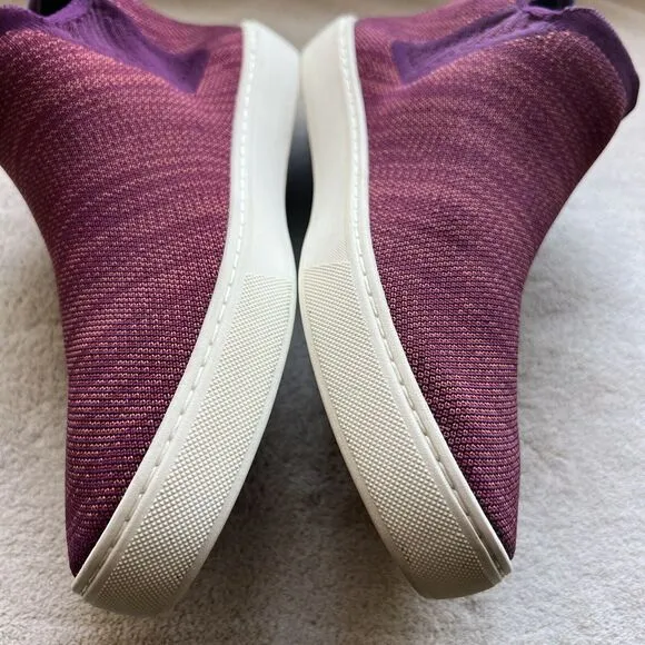 Rothy's Plum Melange Knit Chelsea High Top Stretch Casual Sneaker Boot Women 9.5