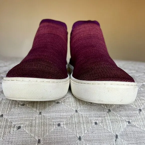 Rothy's Plum Melange Knit Chelsea High Top Stretch Casual Sneaker Boot Women 9.5