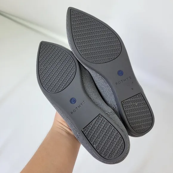 Rothy's Striped Pointy Toe Flats Like New Sz 8
