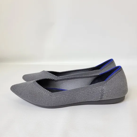 Rothy's Striped Pointy Toe Flats Like New Sz 8