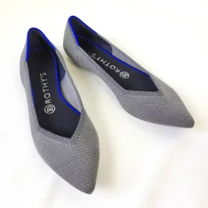 Rothy's Striped Pointy Toe Flats Like New Sz 8