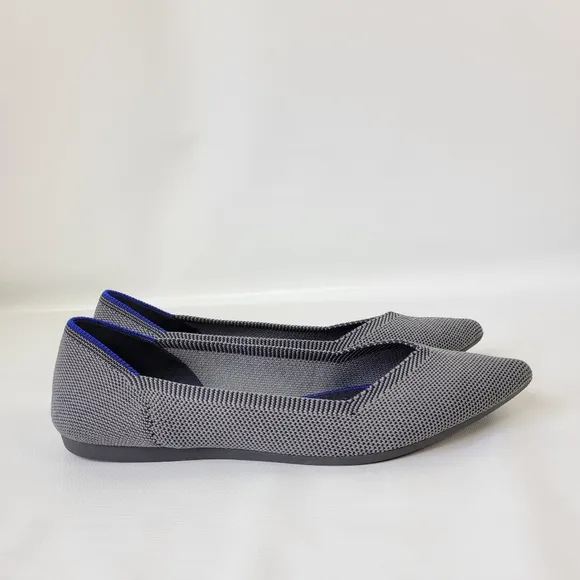 Rothy's Striped Pointy Toe Flats Like New Sz 8