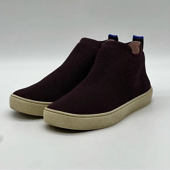 Rothy’s The Chelsea Berry Lattice Knit Sneakers. Size 7.5