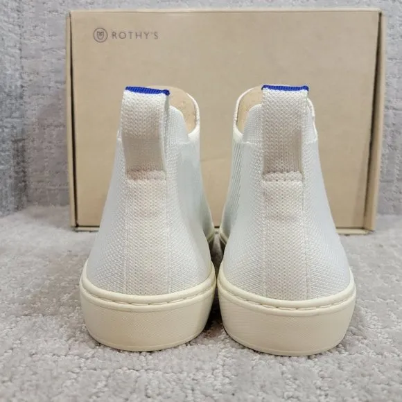 Rothy's The Chelsea Womens Size US 8, 8.5 Bright White Pull On Ankle Boots