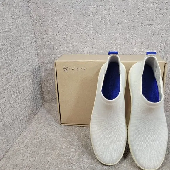 Rothy's The Chelsea Womens Size US 8, 8.5 Bright White Pull On Ankle Boots