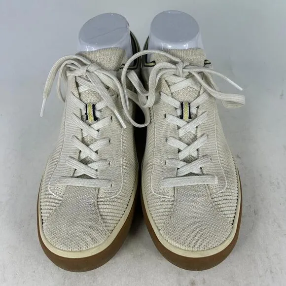 Rothy’s The Lace Up Vanilla Knit Sneakers US 8 Walking Casual Tennis Shoes