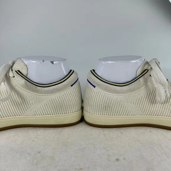 Rothy’s The Lace Up Vanilla Knit Sneakers US 8 Walking Casual Tennis Shoes