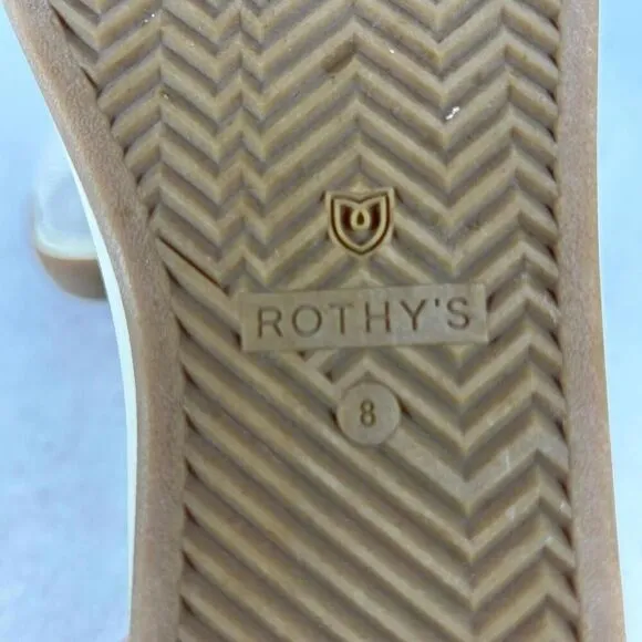 Rothy’s The Lace Up Vanilla Knit Sneakers US 8 Walking Casual Tennis Shoes