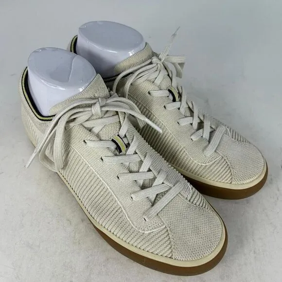 Rothy’s The Lace Up Vanilla Knit Sneakers US 8 Walking Casual Tennis Shoes