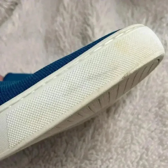 Rothy's The Slip On Teal Knit Fabric Casual Lifestyle Sneakers Women’s 8