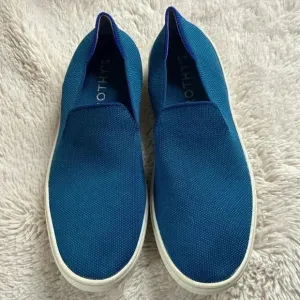 Rothy's The Slip On Teal Knit Fabric Casual Lifestyle Sneakers Women’s 8