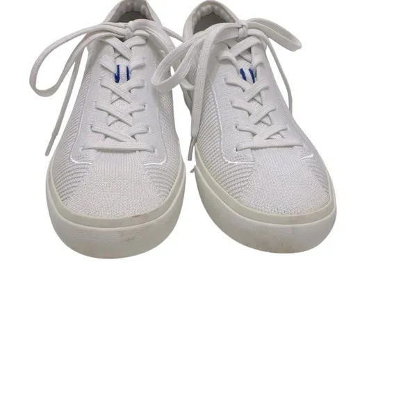 Rothy's The Lace Up Sneaker Vanilla Fabric Casual Sneakers Women’s US 8