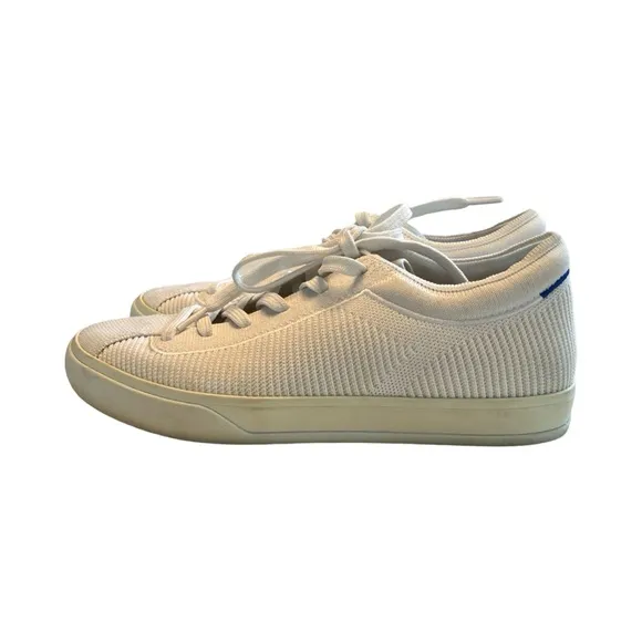 Rothy’s Woman’s The Lace Up Vanilla Knit Sneakers Tennis Shoes Size 8 Washable