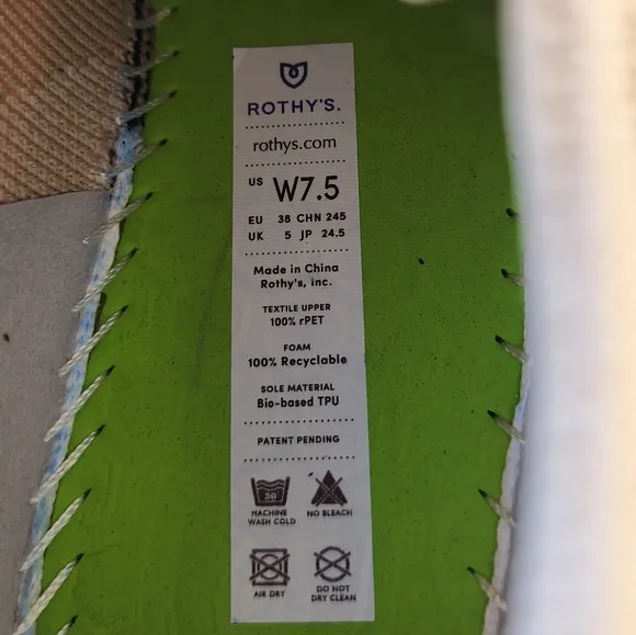 Rothy's women's The lace-up knit sneakers size 7.5