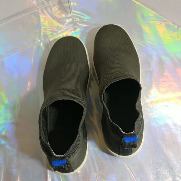 Rothys Womens SZ 10.5 Chelsea Hunter Green Knit Textile Sneaker Booties.