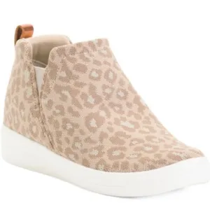 RYKA Vera Wedge Knit Skip On Leopard Print Sneakers Size 9.5 BIN 19