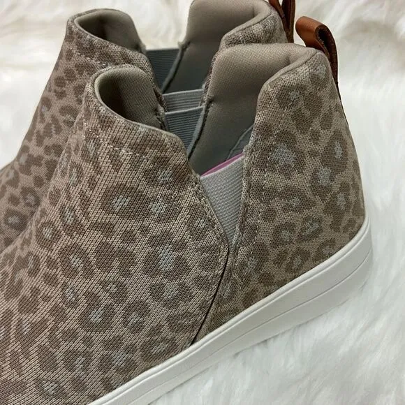 RYKA Vera Wedge Knit Skip On Leopard Print Sneakers Size 9.5 BIN 19