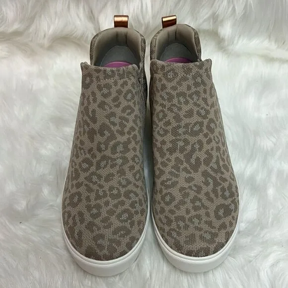 RYKA Vera Wedge Knit Skip On Leopard Print Sneakers Size 9.5 BIN 19
