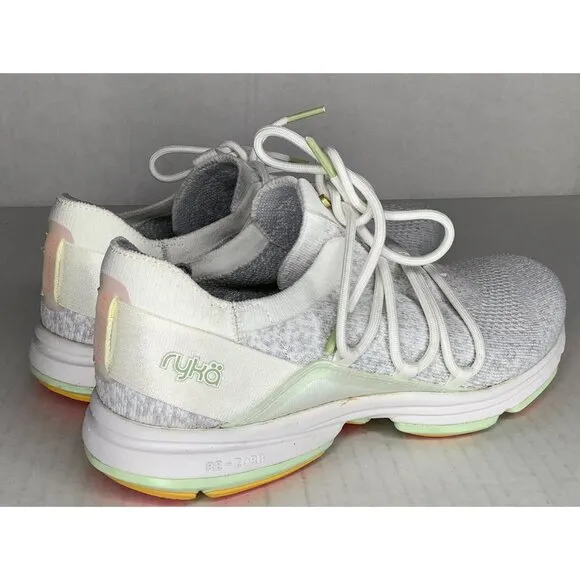 Ryka Women's 7.5 Wide Diffuse White Black sneakers - NWOT