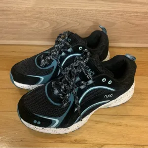 Ryka Women's Sky Walk Trail Sneakers Black/Teal - Size 5.5