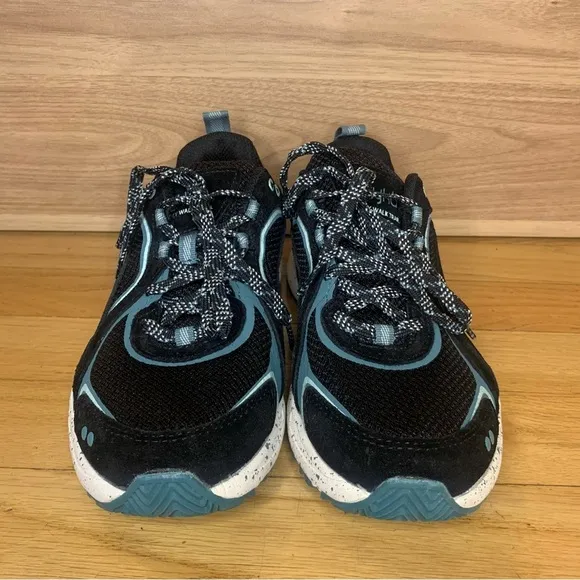 Ryka Women's Sky Walk Trail Sneakers Black/Teal - Size 5.5
