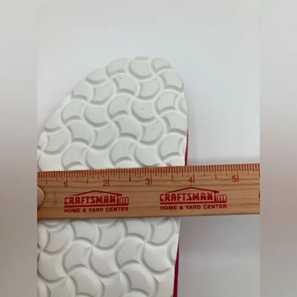 Saint and Sofia Women’s Cross Over Slides Orange Pink Leather Cork Slip On Sz 8