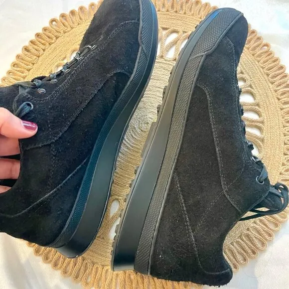 Saint Laurent Jump Black Suede Sneakers Men's Size 12