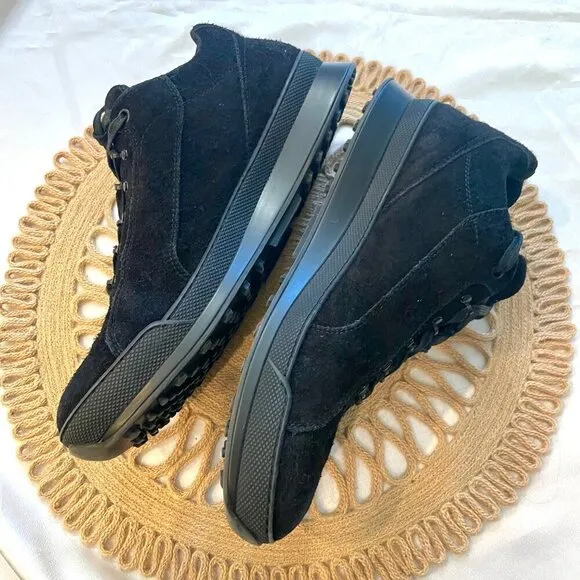 Saint Laurent Jump Black Suede Sneakers Men's Size 12