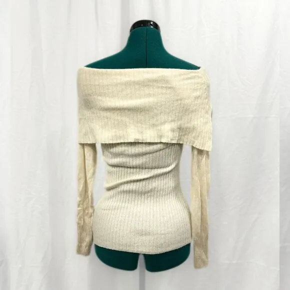Saks Fifth Avenue Cream Cashmere Sweater | Sz XS