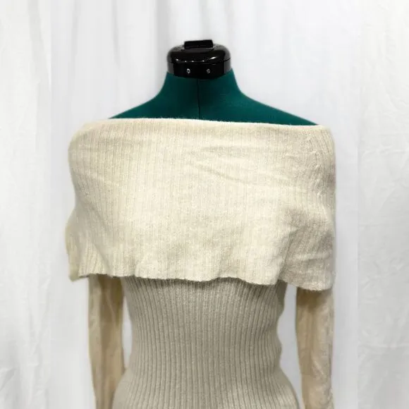Saks Fifth Avenue Cream Cashmere Sweater | Sz XS