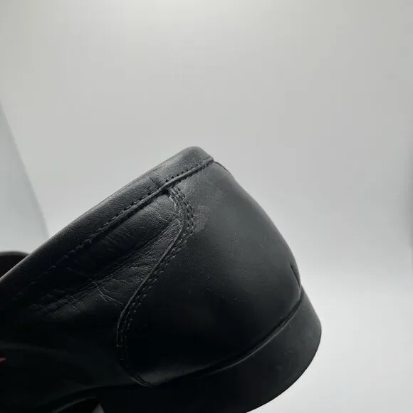 Saks Fifth Avenue Luciano Black Leather Slip On Horse-Bit Loafers Mens 10 Formal