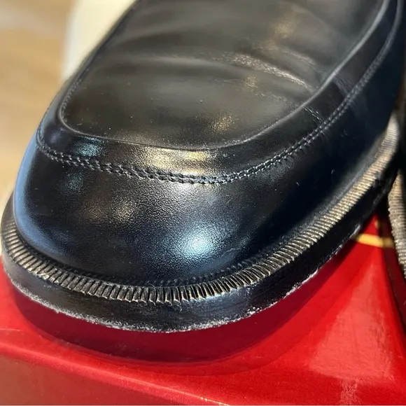 Salvatore Ferragamo Black Leather Slip On men’s shoes