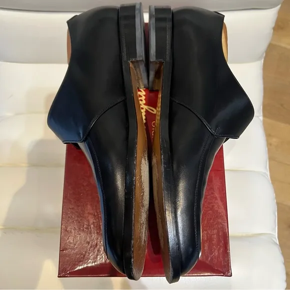 Salvatore Ferragamo Black Leather Slip On men’s shoes