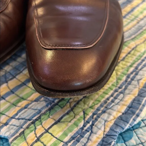 Salvatore Ferragamo Brown Leather Loafers Slip-Ons