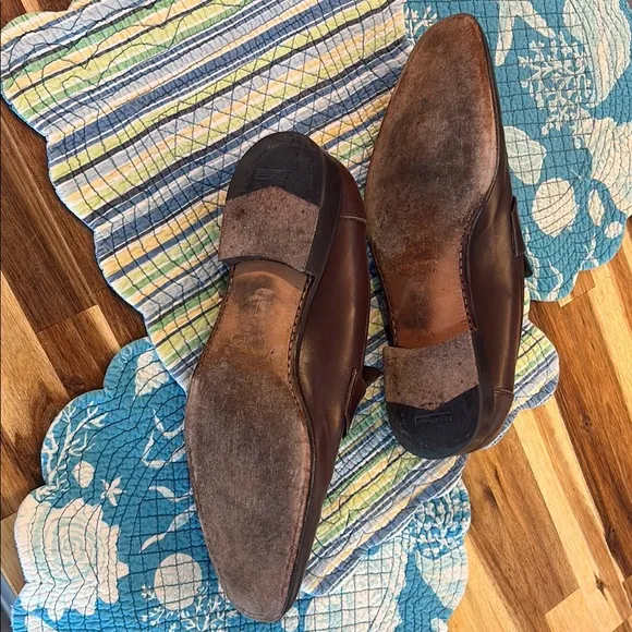 Salvatore Ferragamo Brown Leather Loafers Slip-Ons
