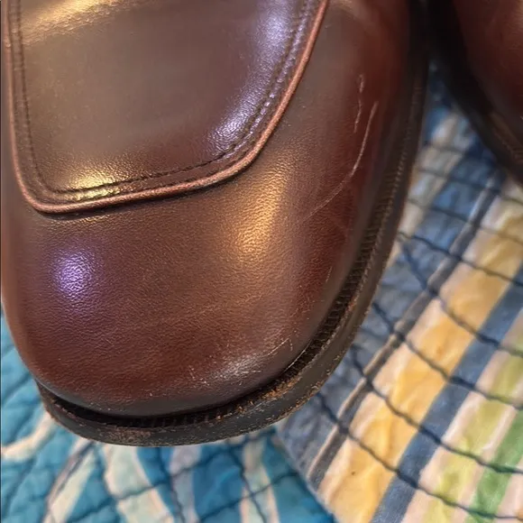 Salvatore Ferragamo Brown Leather Loafers Slip-Ons