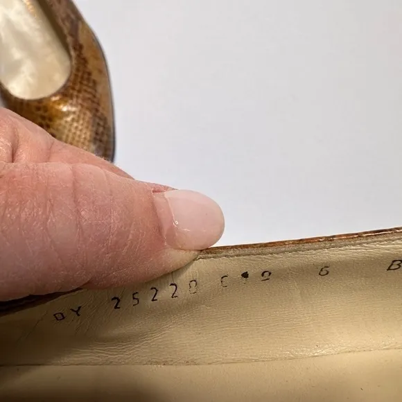 Salvatore Ferragamo Faux Snakeskin Flats