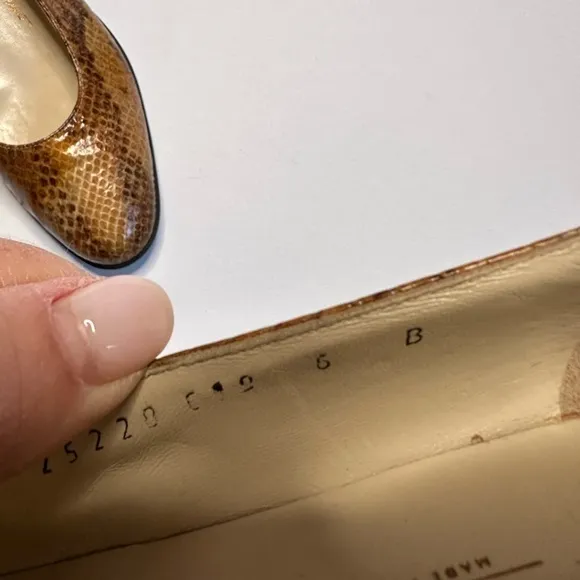Salvatore Ferragamo Faux Snakeskin Flats