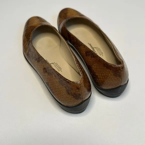 Salvatore Ferragamo Faux Snakeskin Flats
