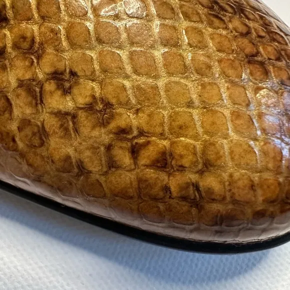 Salvatore Ferragamo Faux Snakeskin Flats