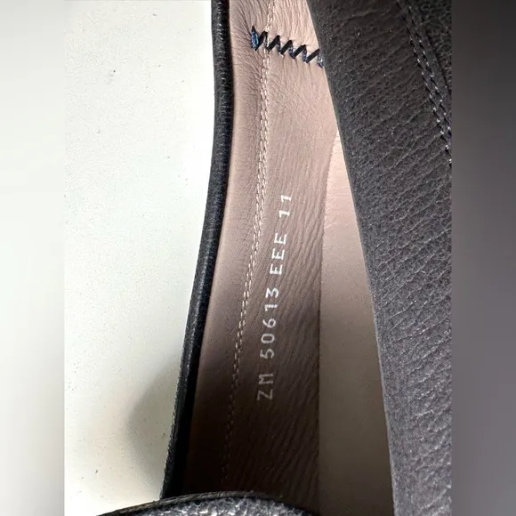 Salvatore Ferragamo Lapis Logo Gray Leather Slip-On Driver Loafers, 11