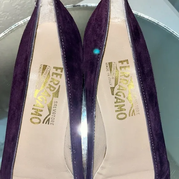 Salvatore Ferragamo Small Heeled Loafers, Size 9
