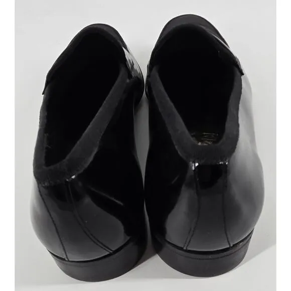 Salvatore Ferragamo Tuxedo Dress Loafer Mens 8.5 Shoes Patent Leather Square Toe