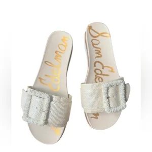 Sam Edelman Cream Slide Sandals
