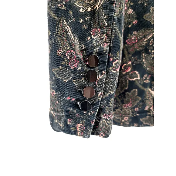 Sam Edelman Margot Printed Blazer Jacket Size M Floral Button