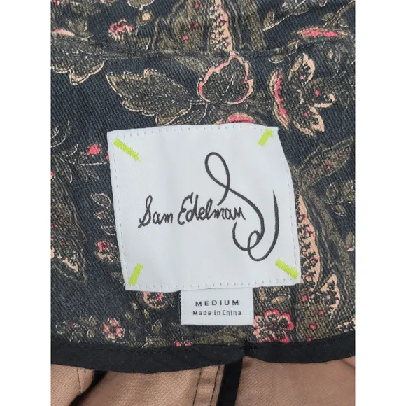 Sam Edelman Margot Printed Blazer Jacket Size M Floral Button